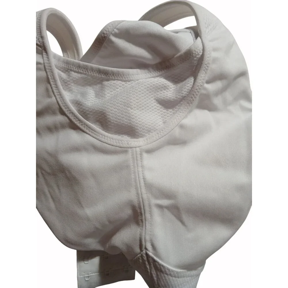 Glamorise Womens White High Impact Sports Bra CH991 Magic Lift Size 38D Wireless - Picture 11 of 11